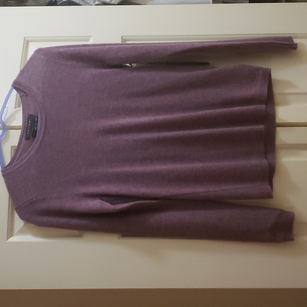 Tahari - 100% Cashmere Purple Sweater - Size Small